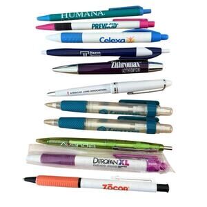Pen Lot - Pharmaceuticals Drug Purple Green Orange 11 pens Z Pack